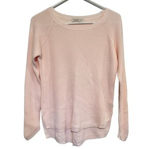 Kash long Sleeve Crew Neck Pink Sweater E1-234